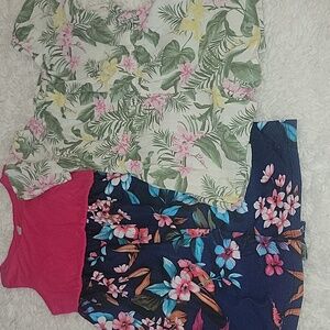 Old navy 3T romper and Pomelo dress. Floral prints.